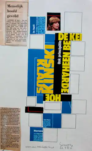 Siep van den Berg - collage + krantenknipsels: - 1984 (gesigneerd!) verkauft für € 59!