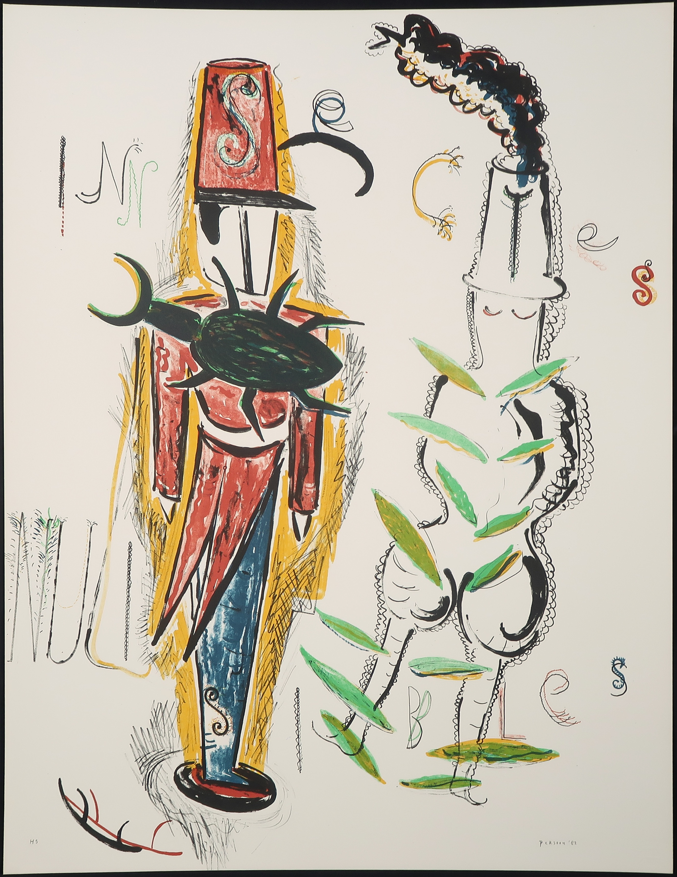 Kars Persoon - Litho, Z.T. Twee figuren kopen? Bied vanaf 35!