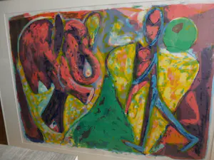 Anton Vrede - Litho, Titel, Strange brew - Ingelijst. kopen? Bied vanaf 40!