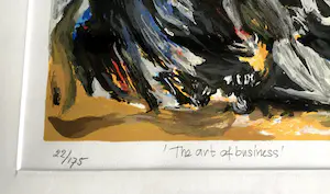 Theo Wolvecamp - ‘The Art of Business’ (ingelijste zeefdruk met beperkte oplage) kopen? Bied vanaf 325!