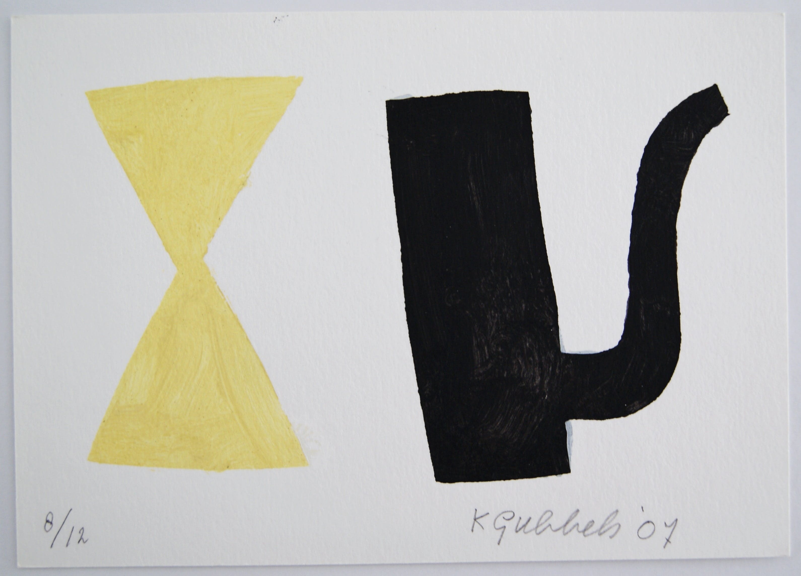 Klaas Gubbels - sjabloondruk 'Diabolo met Zwarte Kan' - 2007 verkocht voor € 250!