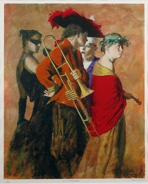 Kenne Gregoire - Zeefdruk, Muziektheater, Ingelijst kopen? Bied vanaf 50!