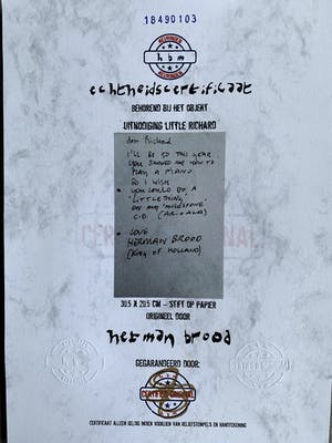 Herman Brood - Brief aan Little Richard kopen? Bied vanaf 200!