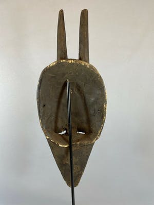 Makonde - 210866 - Tribal used African Markha and brass face - Mali. kopen? Bied vanaf 45!