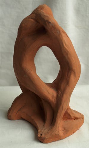 Klaas Pijlman - Beeldje van Terracotta , “Omhelzing” – ca 1980 kopen? Bied vanaf 1!