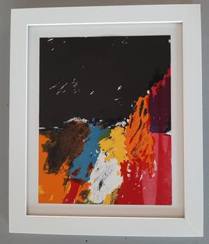 Eugene Brands - Litho, Streaming against black. Nieuwe houten lijst met museumglas. kopen? Bied vanaf 275!