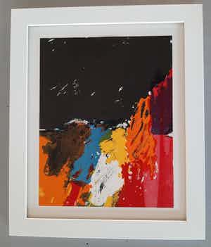 Eugene Brands - Litho, Streaming against black. Nieuwe houten lijst met museumglas. verkocht voor € 275!