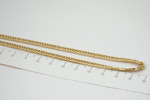 2001- Massief 18 karaats geelgouden "Gourmette" ketting - lang formaat (50cm) kopen? Bied vanaf 920!