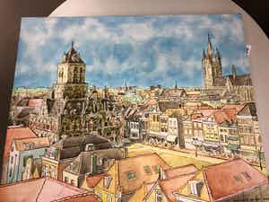 Bastiaan de Wit - Grote Markt in Delft verkocht voor € 50!