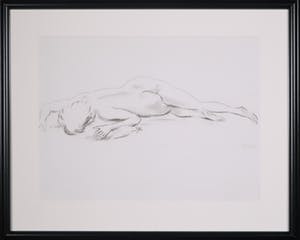 Jan Sluijters (jr.) - Potloodtekening, Liggend naakt - Ingelijst kopen? Bied vanaf 120!