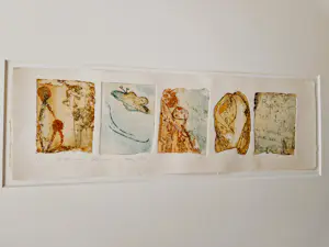 AcheterMarion Bloem - handgekleurde Ets & Aquatint - "Papier zes bij acht" - unica (1/1) exemplaar? Enchérissez de 34!