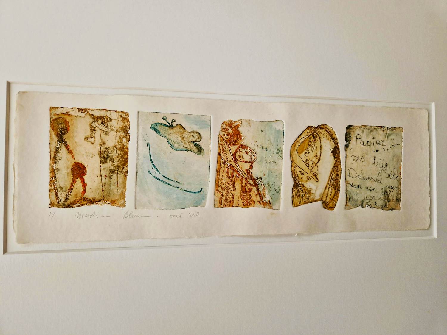 Marion Bloem - handgekleurde Ets & Aquatint - "Papier zes bij acht" - unica (1/1) exemplaar kopen? Bied vanaf 34!