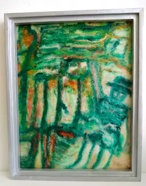 Pieter Haan - (1926 - 2015) expressionistisch, abstract werk in olieverf kopen? Bied vanaf 1!