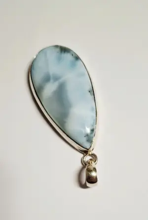 Nieuwe zilveren Hanger met druppel vormige Larimar kopen? Bied vanaf 65!