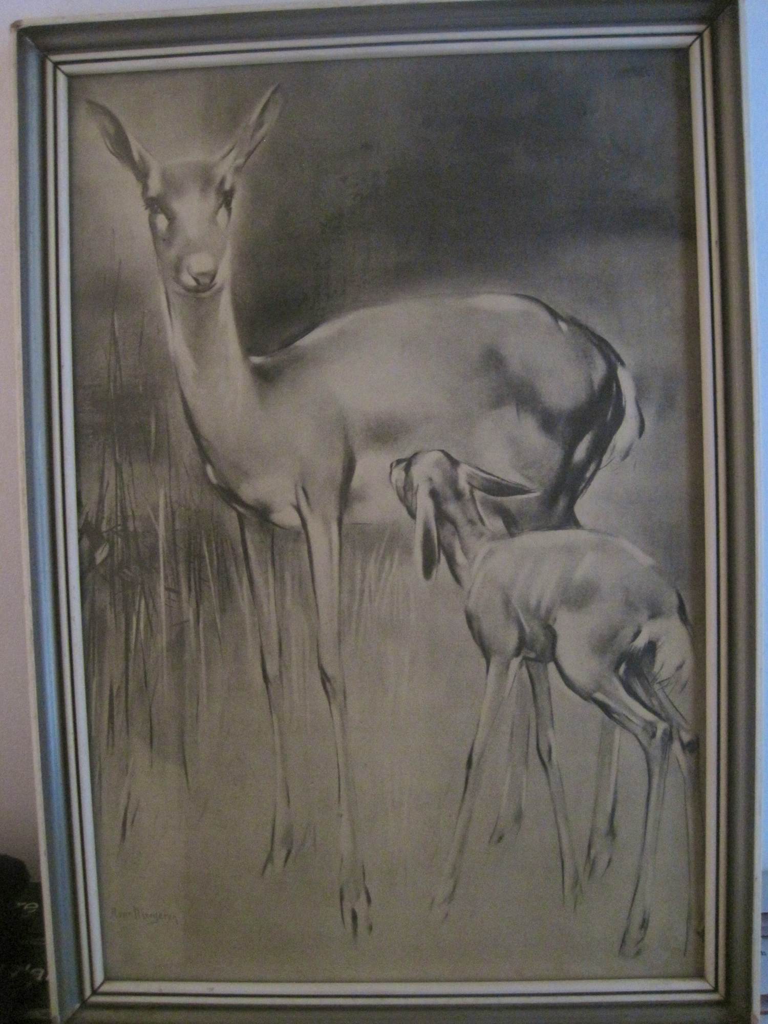 Han van Meegeren - Ree met kalf. verkocht voor € 30!