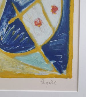 Egill Jacobsen - "Face" - Litho - HC - Gesigneerd - Ingelijst kopen? Bied vanaf 375!