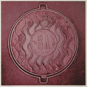 Paul Baars - Zeefdruk, Moscow Manholecover - Ingelijst kaufen? Bieten Sie von 35!