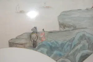 Trudy van der Woerd - zijdeschildering op waaier- Chinese afbeeldingen kopen? Bied vanaf 50!