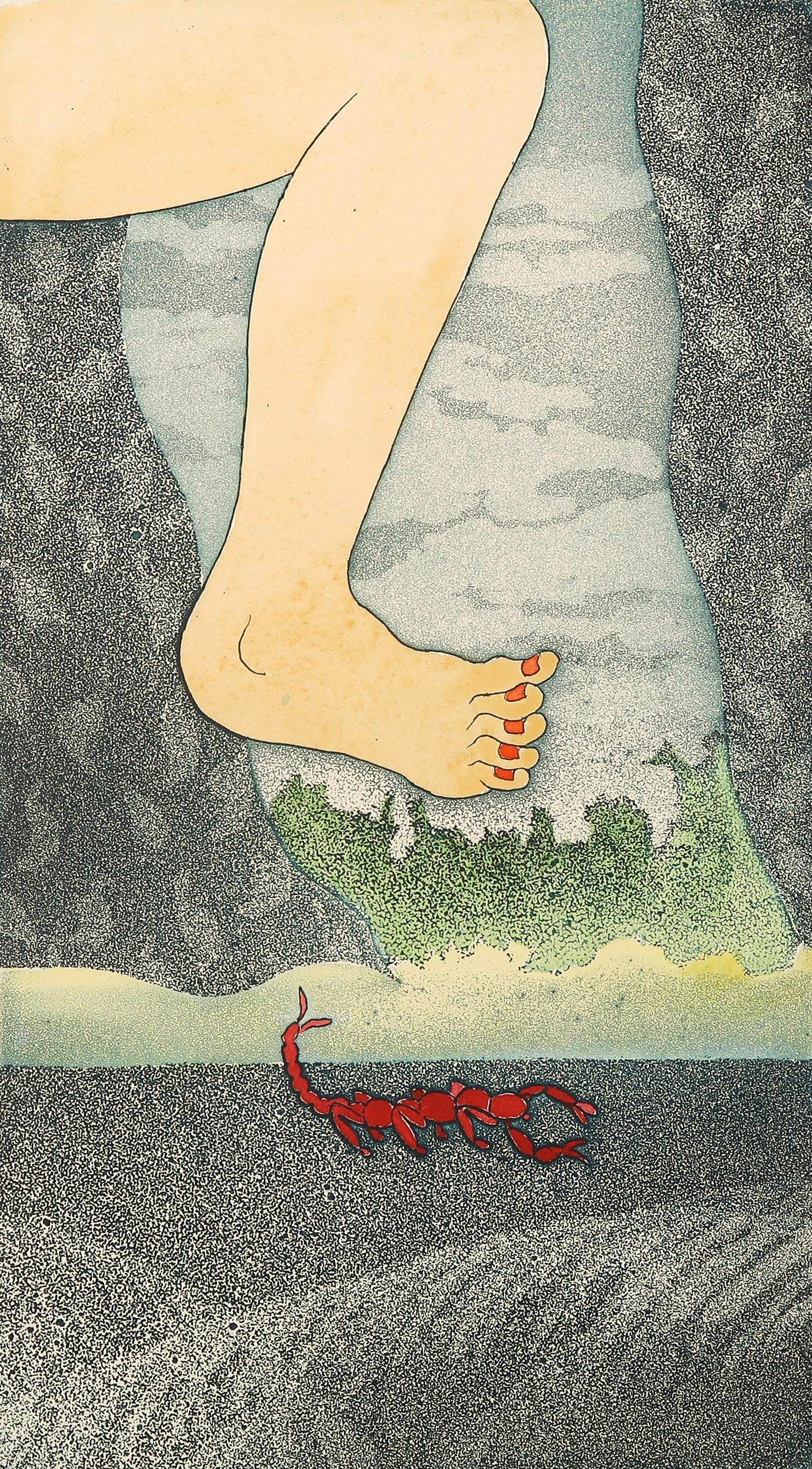 Sjoerd Bakker - Grafiek Nu & Poëzie - Ets en aquatint + gedicht van Theo Sontrop verkocht voor € 50!