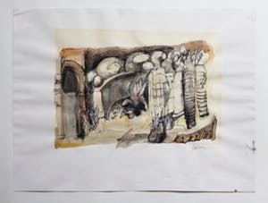 Niet of onleesbaar gesigneerd - inkt en aquarel tekening- 1960 - gesigneerd kopen? Bied vanaf 10!