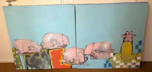 Rutger Termohlen - 2 luik figuren kopen? Bied vanaf 750!