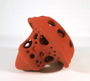 Barbara Nanning - Aardewerk, Z.T. (gouden barok rood) verkocht voor € 300!