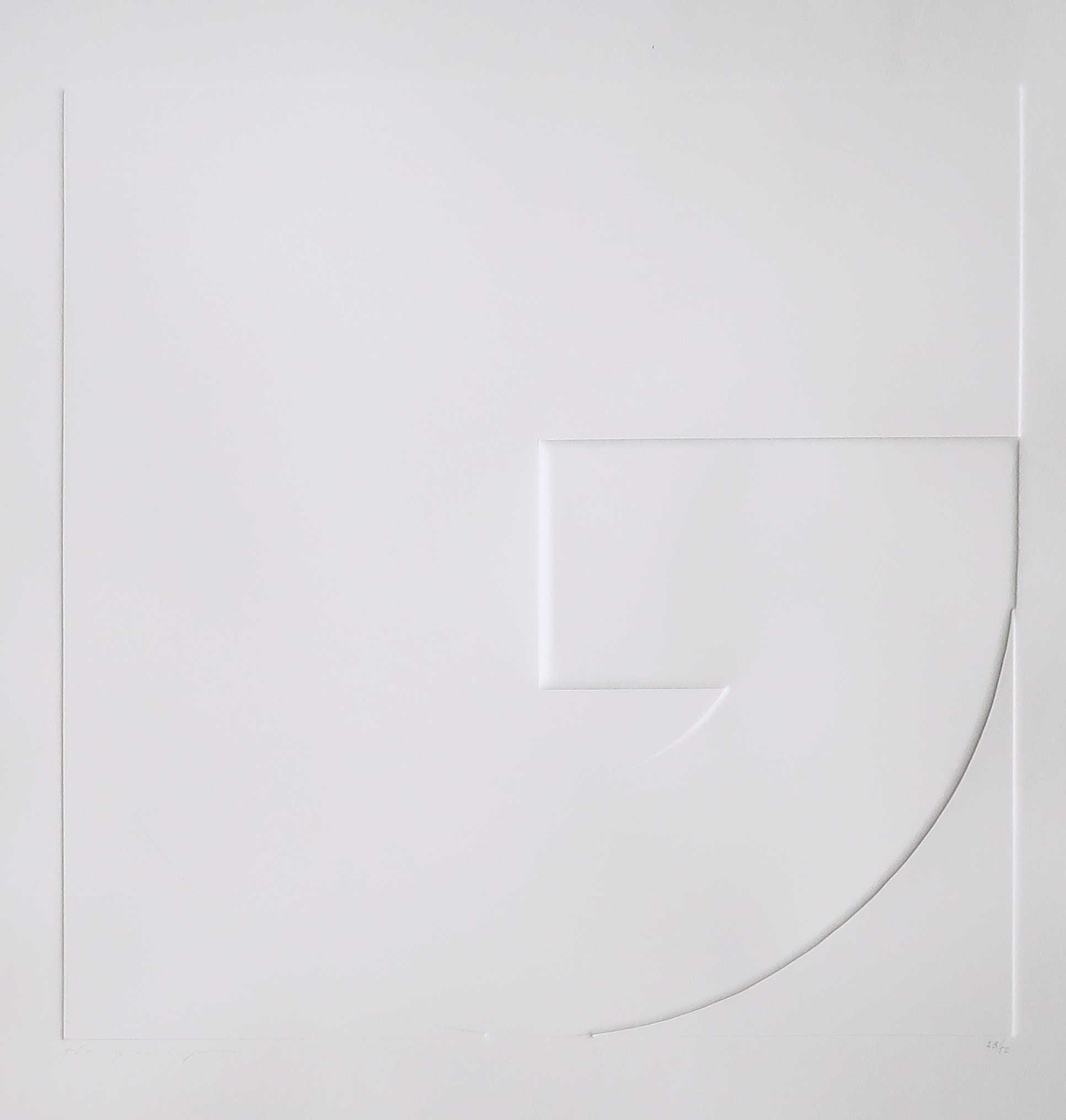 Harry van Kuyk - Reliefdruk, Geometrische diepdruk verkocht voor € 275!