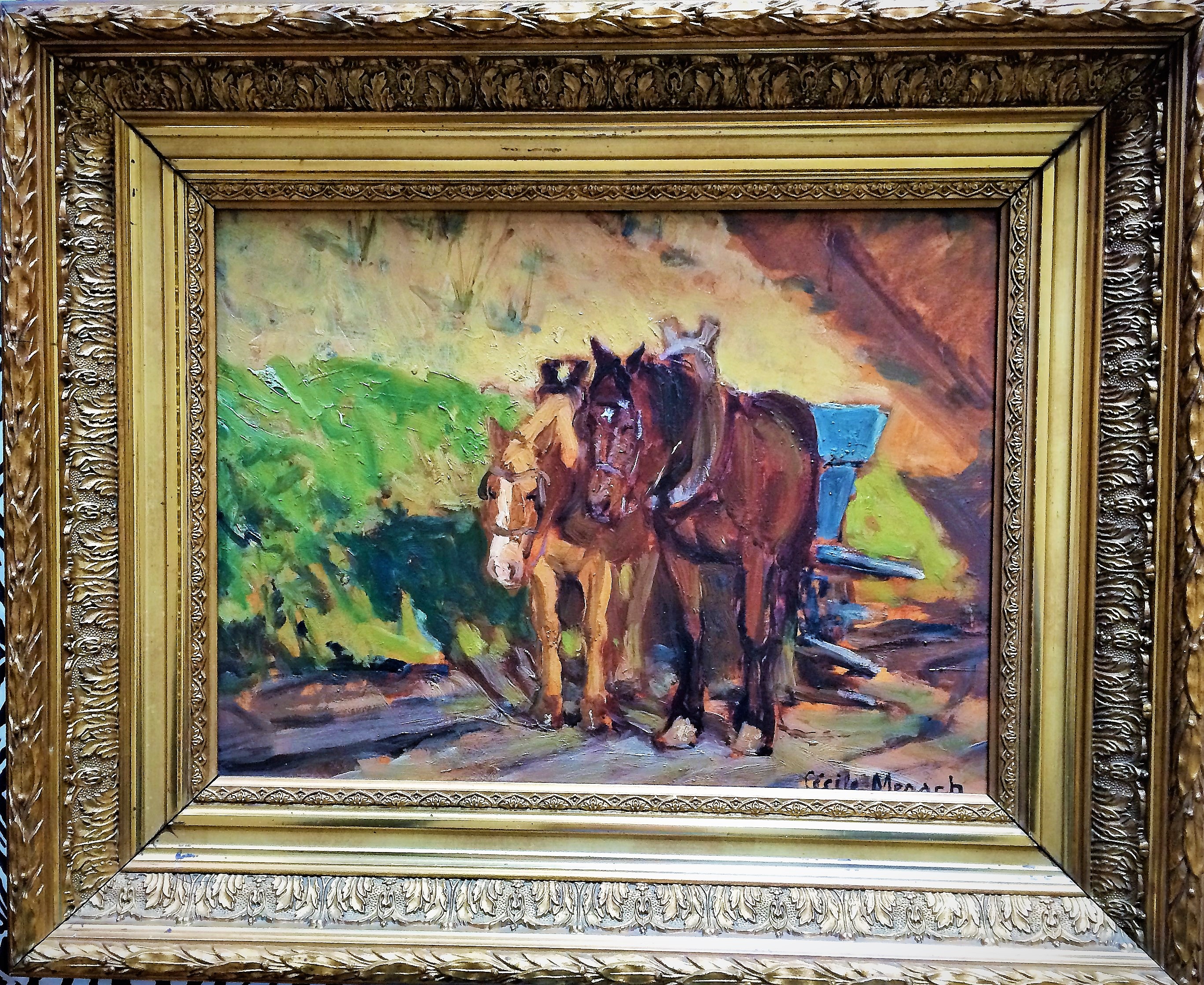 Cécile Mersch - Trekpaarden met kar verkocht voor € 129!
