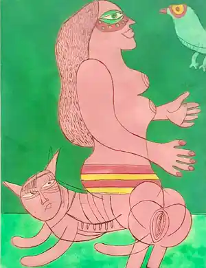 Corneille - La venue de l'oiseau - Ets en aquatint - 1978 verkocht voor € 250!