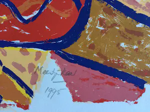 Meertje Kaal - Odysseusboot II | kleuren zeefdruk (13/75) - ingelijst kopen? Bied vanaf 35!