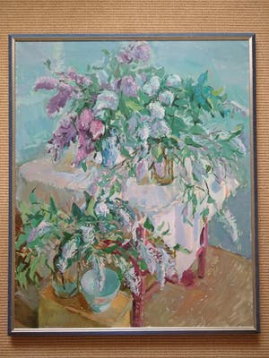 Jan Zwaan - Groot werk: Stilleven met seringen kopen? Bied vanaf 200!