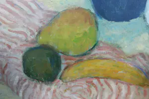 Pieter Fraterman - Olieverf op doek, Stilleven met bloemenvaas en vruchten - Ingelijst kopen? Bied vanaf 100!