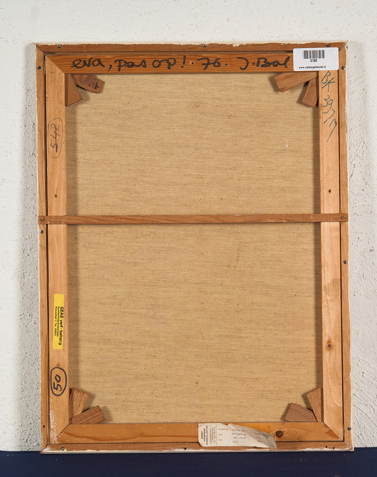 Jeroen Bal - Eva, Pas op! - Olieverf op doek - gesigneerd l.o. - BKR Den Haag - 1976 kopen? Bied vanaf 10!
