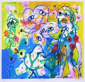 Hans Truijen - Zeefdruk, Happy Day - Ingelijst kopen? Bied vanaf 35!