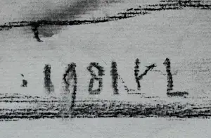 Reinier Lucassen - Krijttekening: 2 figuren - 1981 kopen? Bied vanaf 275!