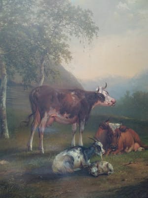 Pieter Plas - 1840 - Vee met uitzicht op landschap kopen? Bied vanaf 5995!