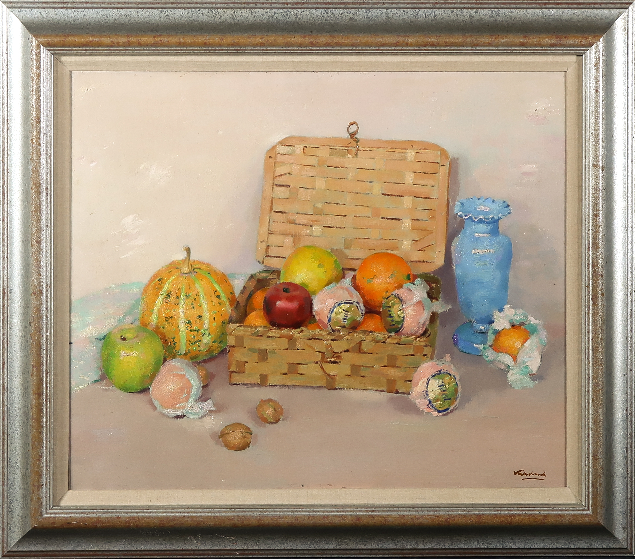Frits Verdonk - Olieverf op board, Stilleven - Ingelijst verkocht voor € 1!