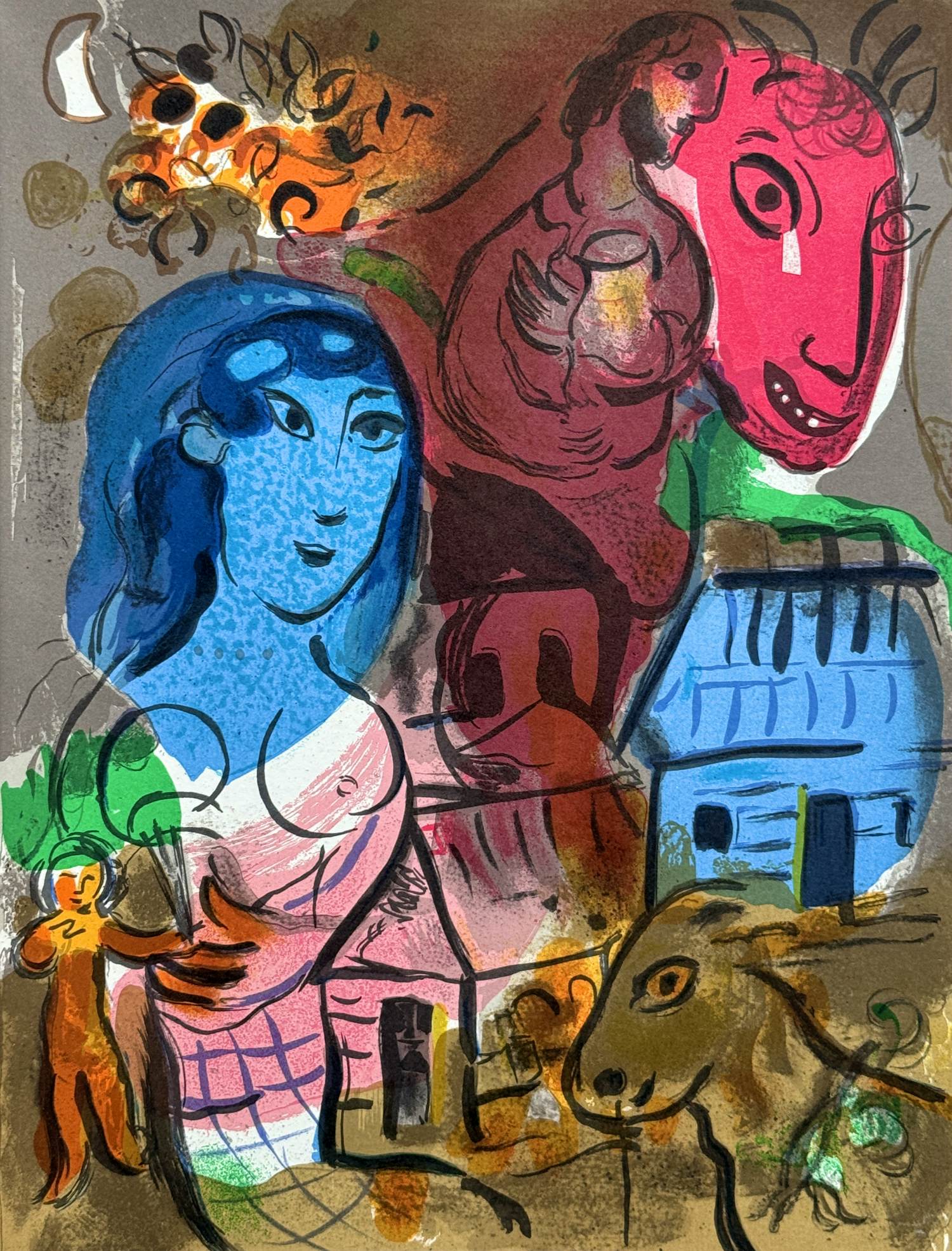 Marc Chagall - Antilopa Passenger, Original-Farblithographie 1969 kopen? Bied vanaf 160!