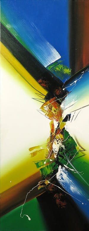 Lee Cole - Acryl op doek, Abstract - Ingelijst (Groot) kopen? Bied vanaf 80!