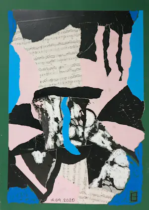 Philip Vencken - Collage op papier, Lot van vier werken kopen? Bied vanaf 70!