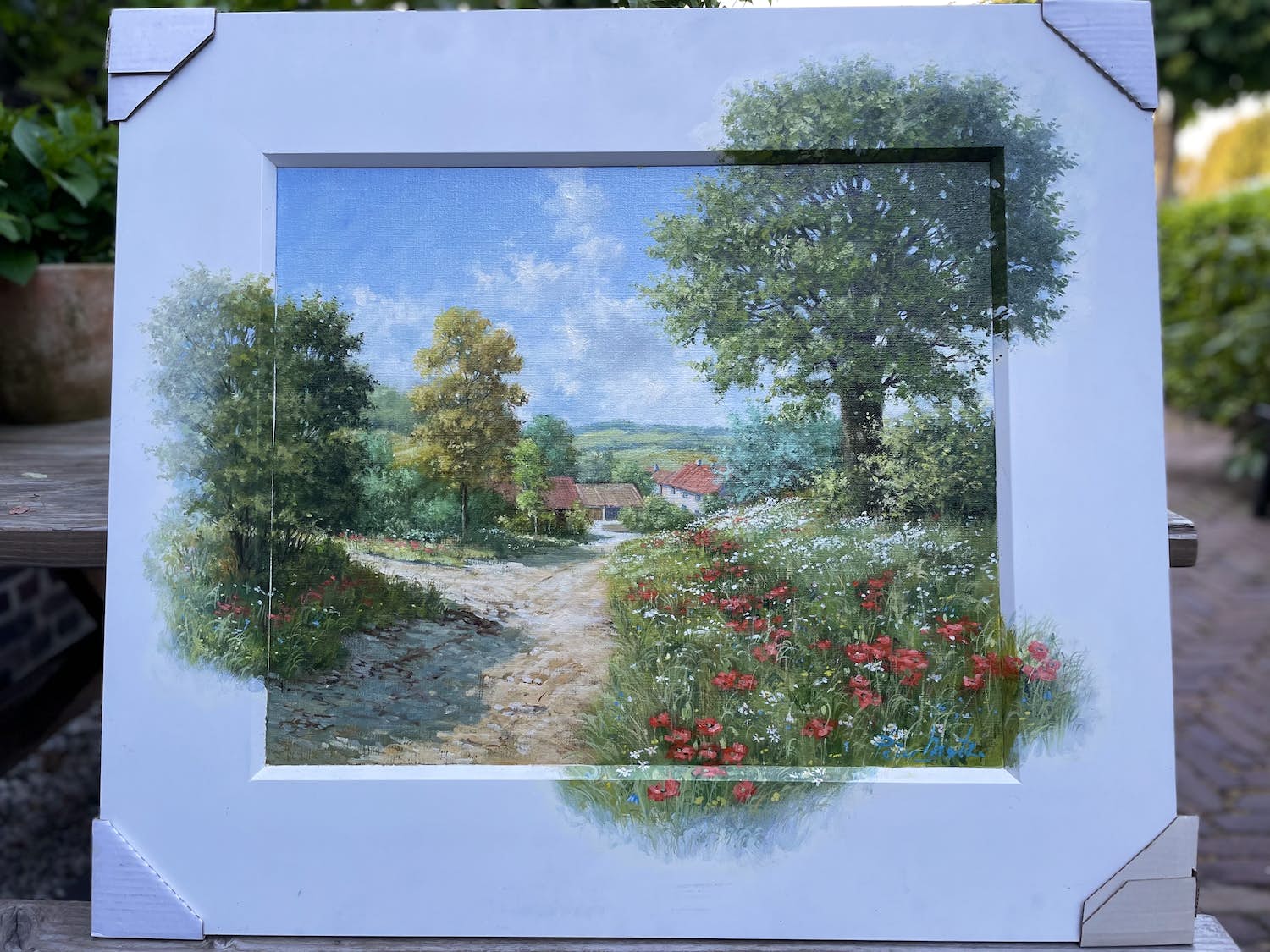 Peter Motz - Zomers vergezicht met klaprozen kopen? Bied vanaf 150!