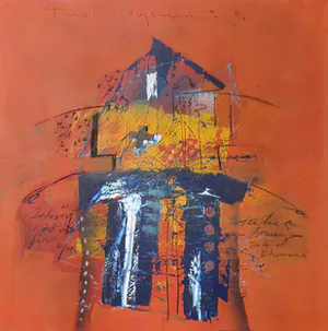 Frank Lengvenius - Gemengde techniek op doek, Flight - Ingelijst (groot) kopen? Bied vanaf 120!