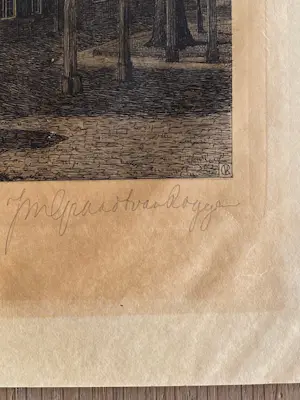Johannes Graadt van Roggen - Ets van Grote Kerk in Dordrecht kopen? Bied vanaf 48!