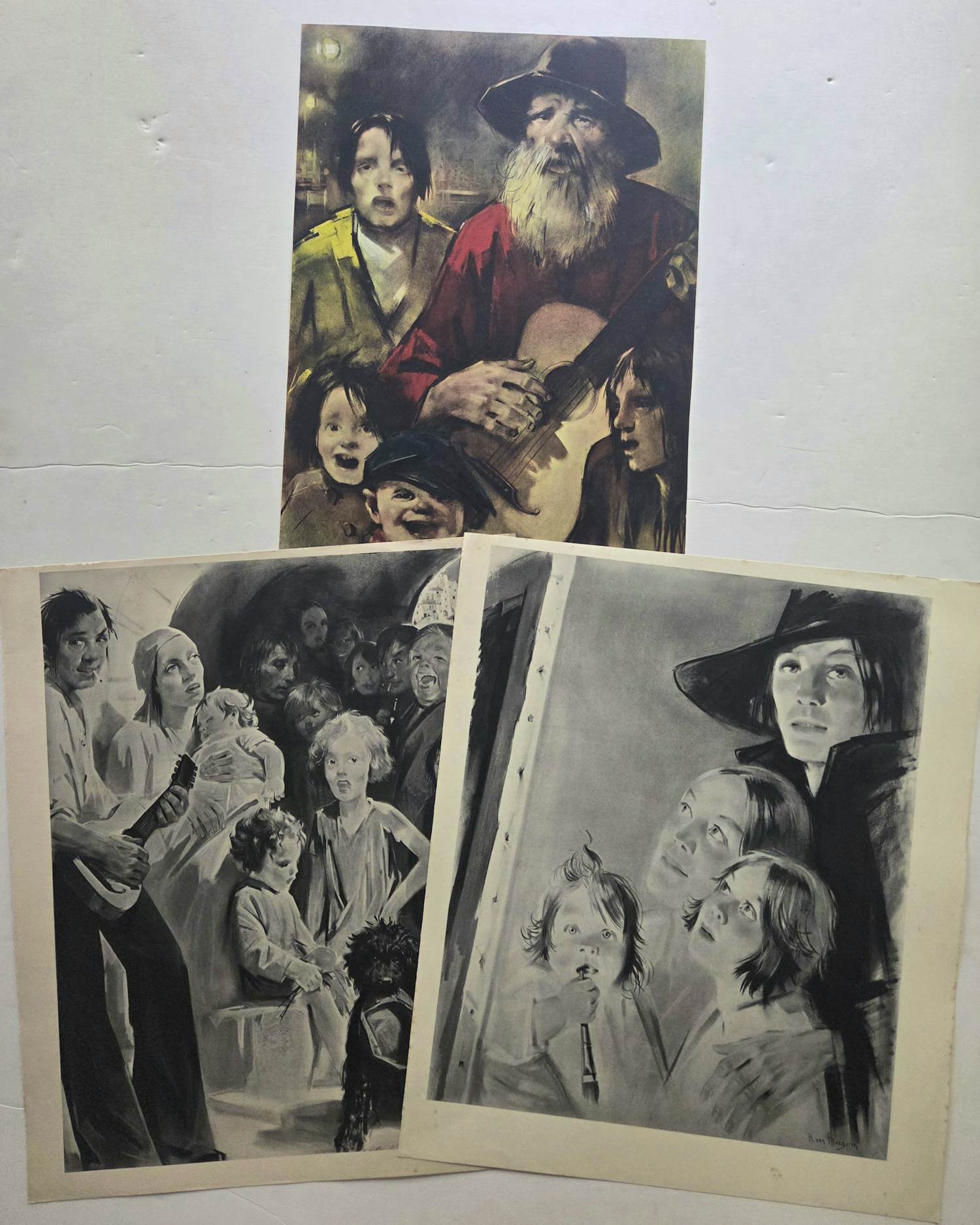 Han van Meegeren - Drie litho's. Groepsportretten. kopen? Bied vanaf 59!