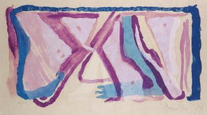 Bram van Velde - Litho, Compositie met paars - Ingelijst kopen? Bied vanaf 350!