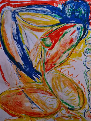 Paul de Lussanet - Grote 1989 kleuren-lithografie ‘ Hommage aan CoBrA’ - beperkte oplage kopen? Bied vanaf 48!