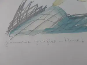 Helen van der Deen - Drieluik gouache grafiet tekeningen (1984) kopen? Bied vanaf 5!