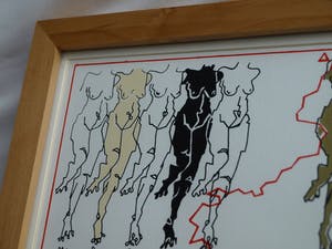 Guido Ancion - Ingelijste zeefdruk , “Naakte vrouwen” – Loodskado 1994 kopen? Bied vanaf 35!