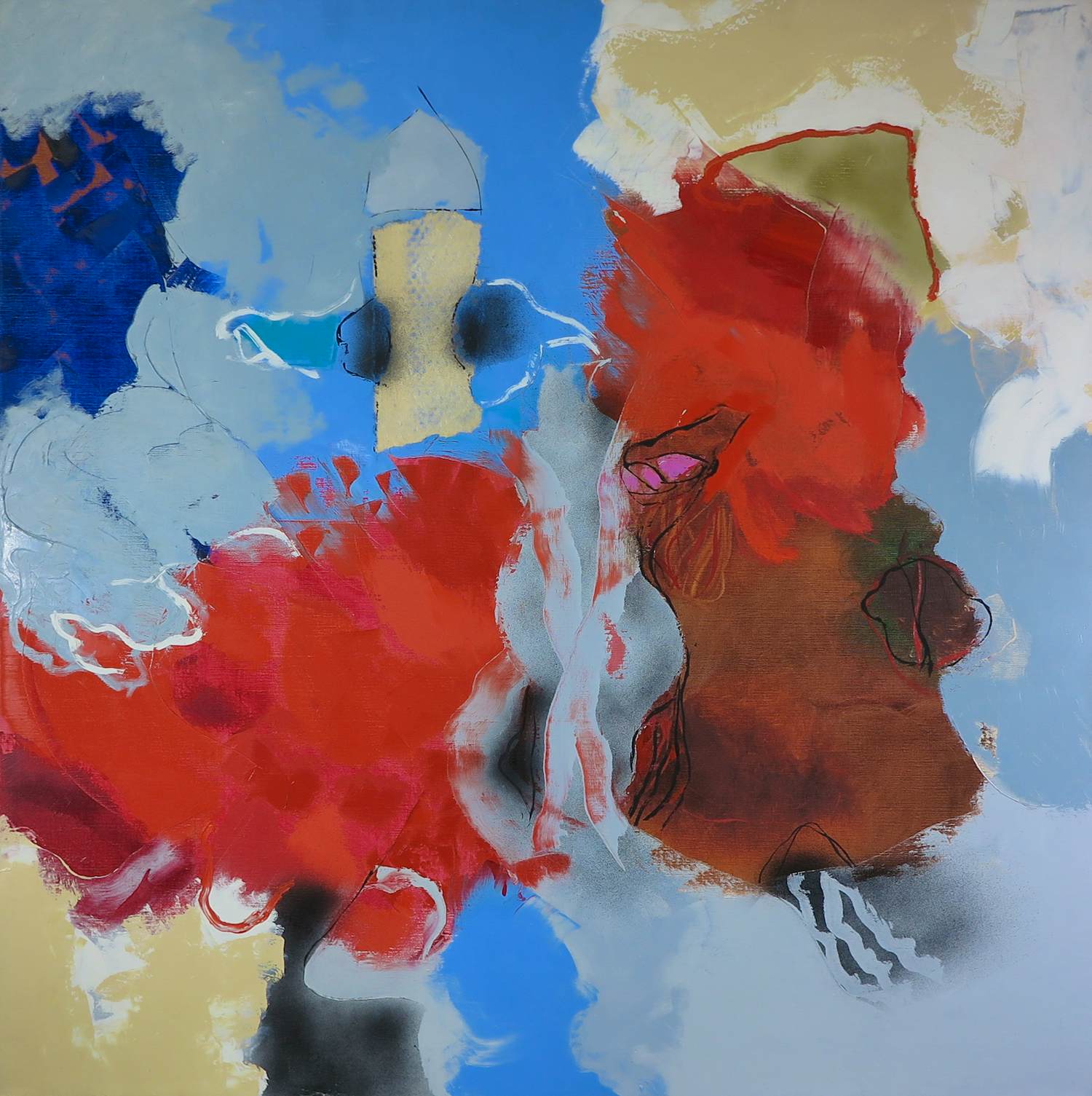 Buy Henk van Vessem - Acryl op doek, Gewaad van een ongekende dag (Groot)? Bid from 350!