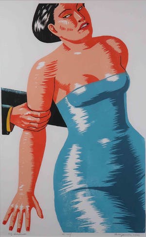 Leon Janssen - Houtsnede, De Roof - Ingelijst kopen? Bied vanaf 100!